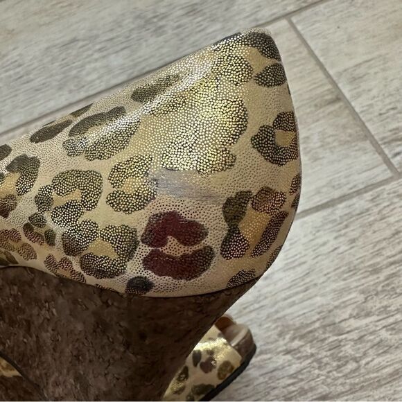 Lilly Pulitzer Leopard Print Resort Chic Wedge Sandal Size 6.5 - Picture 5 of 6